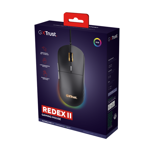 Миша Trust GXT925 Redex II Lightweight Mouse USB Black (TR25125) - зображення 10