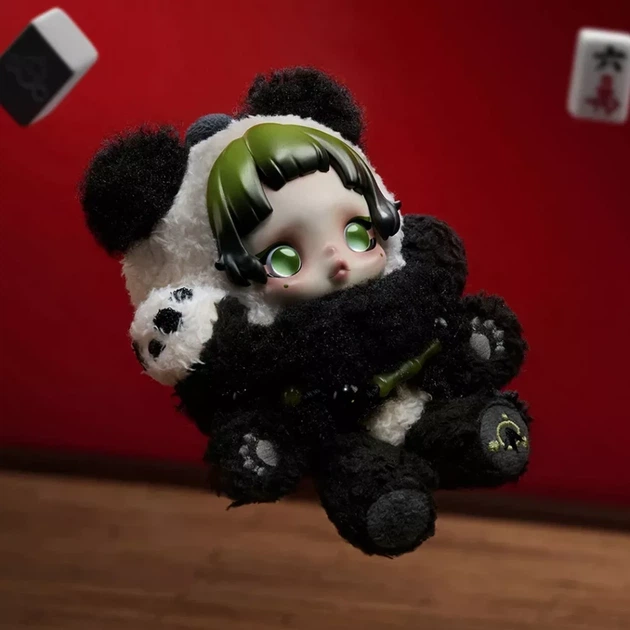Мягкая игрушка-брелок-сюрприз Pop Mart Lazy Panda SKULLPANDA - Фото 4 Мягкая игрушка-брелок-сюрприз Pop Mart Lazy Panda SKULLPANDA - изображение 4