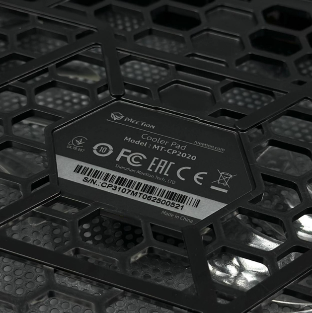 Підставка-охолоджувач для ноутбука Meetion CP2020 LED 9–14" USB - Фото 9 Підставка-охолоджувач для ноутбука Meetion CP2020 LED 9–14" USB - зображення 9
