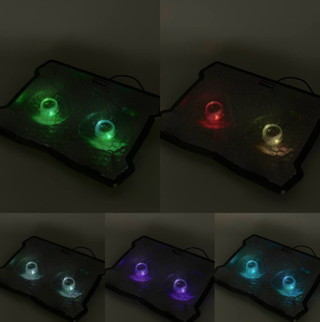 Підставка-охолоджувач для ноутбука Meetion CP2020 LED 9–14" USB - Фото 10 Підставка-охолоджувач для ноутбука Meetion CP2020 LED 9–14" USB - зображення 10