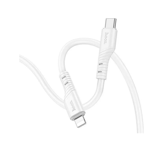 Кабель HOCO X97 Crystal color silicone charging data cable iP white - Фото 3 Кабель HOCO X97 Crystal color silicone charging data cable iP white - изображение 3