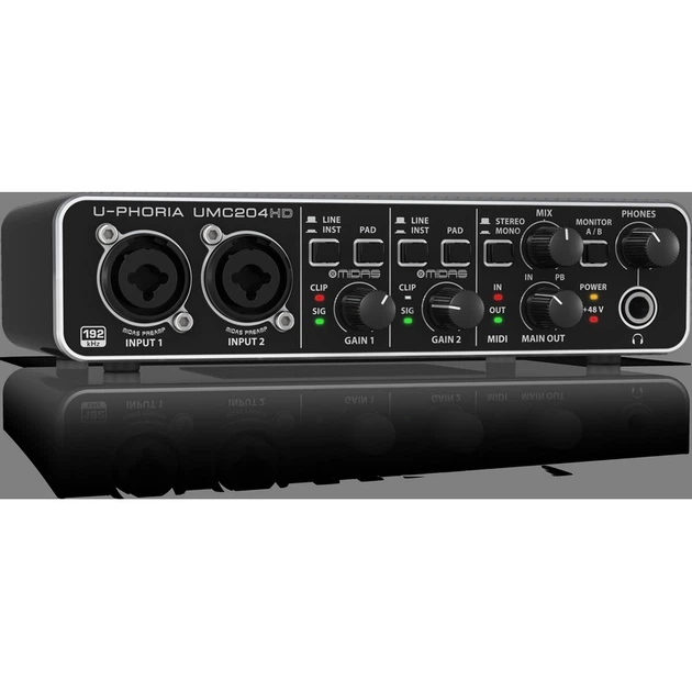 Аудиоинтерфейс Behringer UMC204HD (87040) - изображение 4