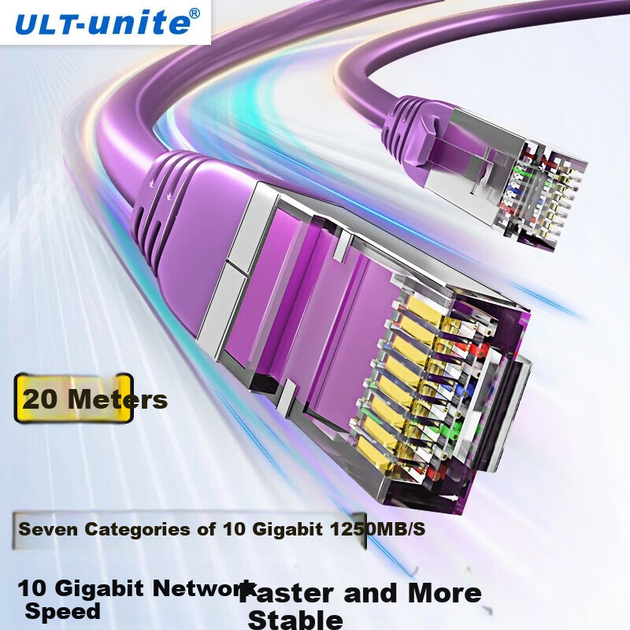 Патч-корд ULT-Unite Cat 7 10 Гбит/с экранированный 20 м - Фото 8 Патч-корд ULT-Unite Cat 7 10 Гбит/с экранированный 20 м - изображение 8