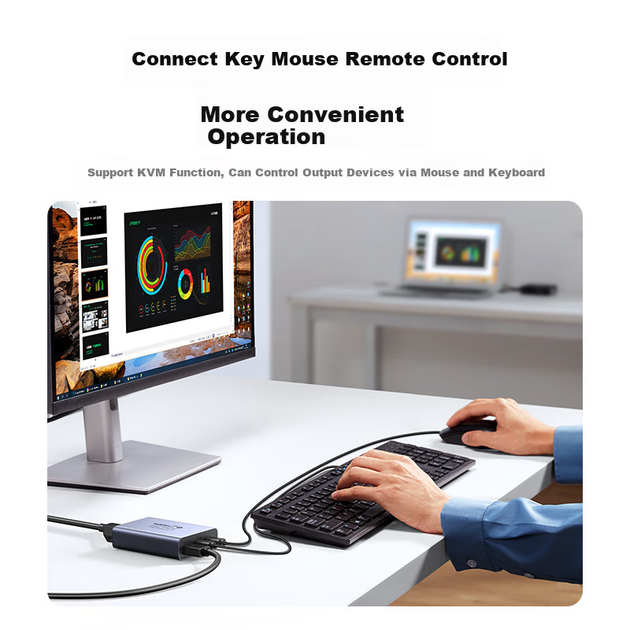 Удлинитель сигнала UGREEN 35988 KVM HDMI-RJ45 150 м - изображение 7