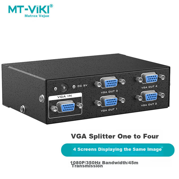 Разветвитель VGA MT-Viki MT-3504 4-портовый - изображение 3