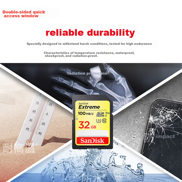 Карта пам'яті SANDISK Extreme SDHC 32GB Class 10 UHS-I U3 V30 (SDSDXVE-032G-ZNCIN) - Фото 8 Карта пам'яті SANDISK Extreme SDHC 32GB Class 10 UHS-I U3 V30 (SDSDXVE-032G-ZNCIN) - зображення 8