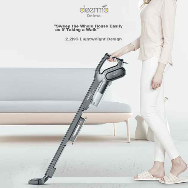 Компактный вертикальный пылесос Deerma DEM-DX700S, ручной, двойного назначения, для шерсти животных - изображение 5