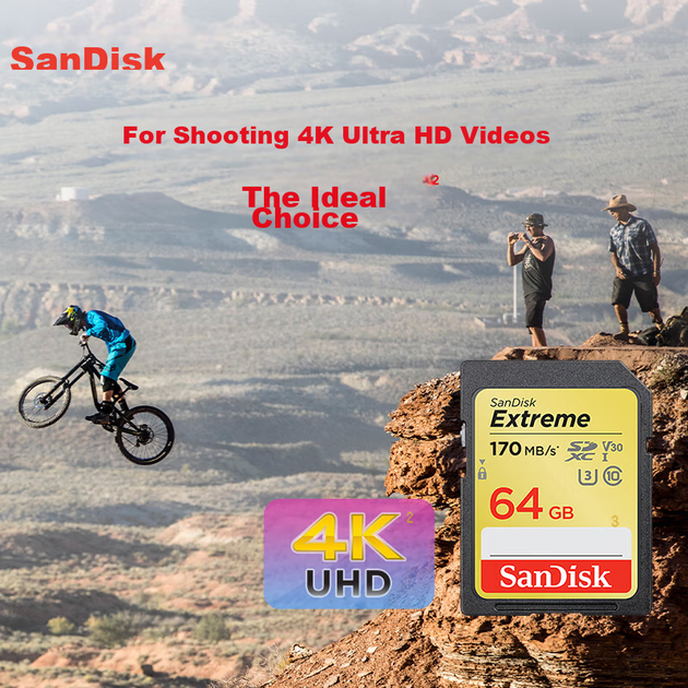 Карта пам'яті SANDISK SDXC 64GB Class 10 UHS-I U3 V30 (SDSDXV6-064G-ZNCIN) - зображення 6