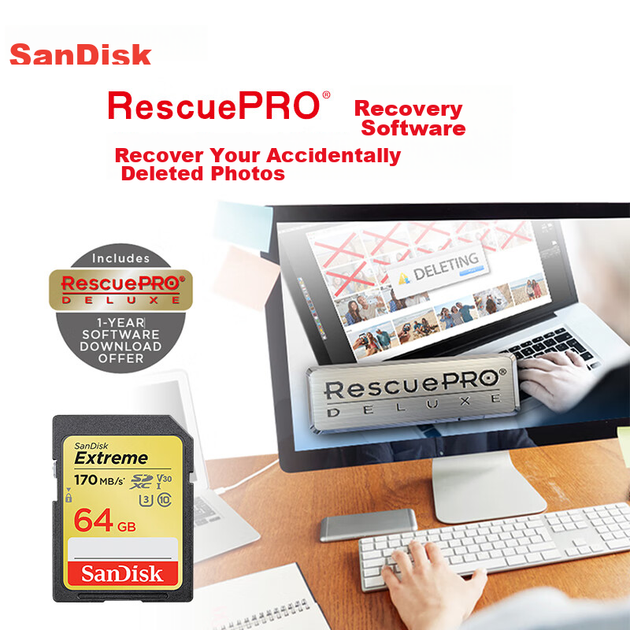 Карта пам'яті SANDISK SDXC 64GB Class 10 UHS-I U3 V30 (SDSDXV6-064G-ZNCIN) - зображення 8