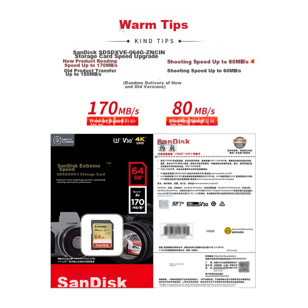 Карта пам'яті SANDISK SDXC 64GB Class 10 UHS-I U3 V30 (SDSDXV6-064G-ZNCIN) - зображення 9