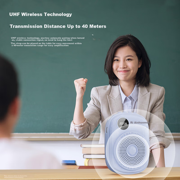 Усилитель AISOMEX портативный для учителей, беспроводной микрофон Bluetooth, K18 Wireless Purple - изображение 5