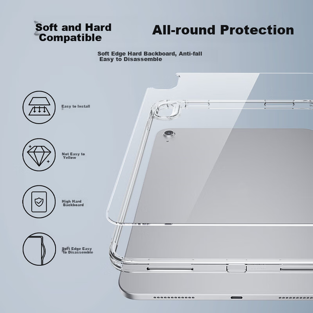Чехол ESR для iPad 10/11 поколения 10.9-11 дюймов прозрачный тонкий - изображение 8