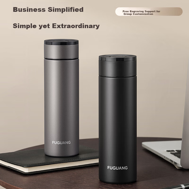 Термопляшка Fuguang Cloud Start з ситечком 500 мл Deep Gunmetal (FGZ2412-500) - Фото 5 Термопляшка Fuguang Cloud Start з ситечком 500 мл Deep Gunmetal (FGZ2412-500) - зображення 5
