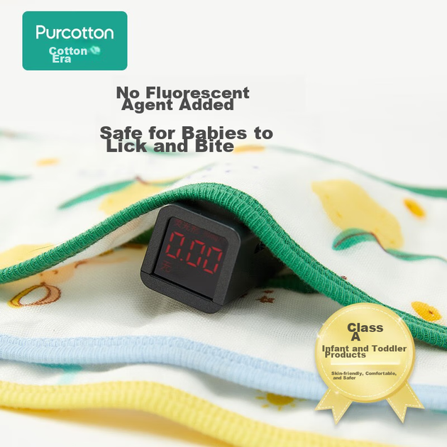 Слюнявчик PurCotton детский марлевый, набор 3 шт, 29x32 см - изображение 7