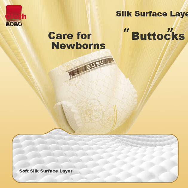 Підгузки BUBU Silk Road S, 42 шт, для 3-4.5 кг, шовк, ультратонкі - зображення 5
