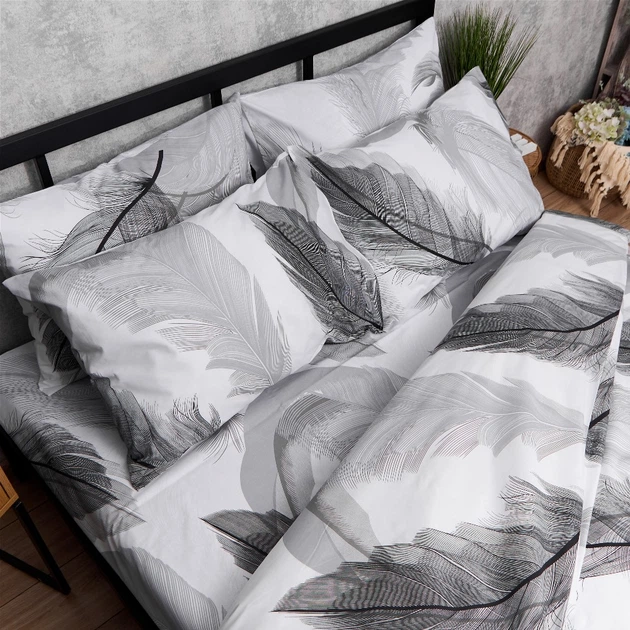 Комплект постельного белья Moon&Star Двуспальный 175x210 наволочки 2x70x70 Feather Dream Бязь Gold Люкс (MS-820013762) - изображение 6
