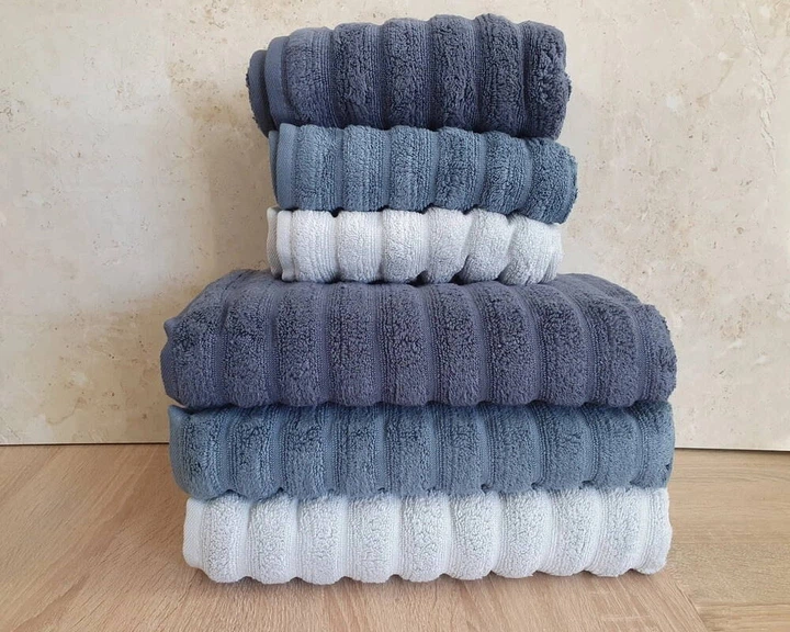 Набор турецких махровых полотенец Cestepe MicroCotton Premium 3 штуки 50x90 + 3 штуки 70х140 Ezgi 7 плотность 600 г/м2 - Фото 3 Набор турецких махровых полотенец Cestepe MicroCotton Premium 3 штуки 50x90 + 3 штуки 70х140 Ezgi 7 плотность 600 г/м2 - изображение 3
