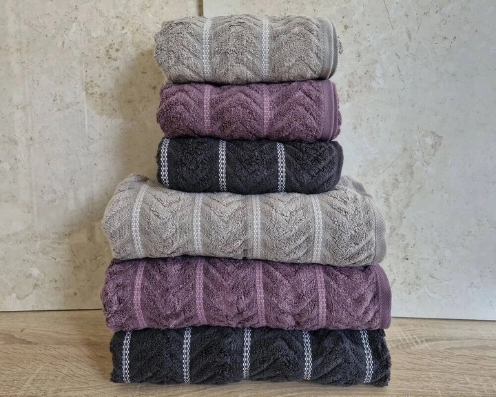 Набор турецких махровых полотенец Cestepe MicroCotton Premium 3 штуки 50x90 + 3 штуки 70х140 Multi 3 плотность 600 г/м2 - Фото 3 Набор турецких махровых полотенец Cestepe MicroCotton Premium 3 штуки 50x90 + 3 штуки 70х140 Multi 3 плотность 600 г/м2 - изображение 3
