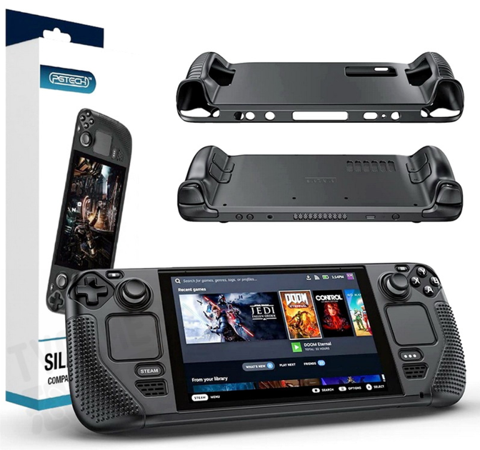Чехол силиконовый черный для Steam Deck OLED LCD противоударный. - изображение 2