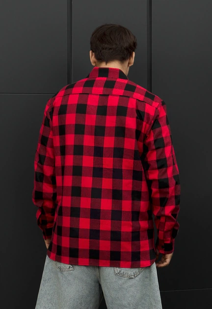 Мужская Рубашка Стаф Красная С Черным Элегантная Классическая Staff Ed Black & Red L (397196) - Фото 2 Мужская Рубашка Стаф Красная С Черным Элегантная Классическая Staff Ed Black & Red L (397196) - изображение 2