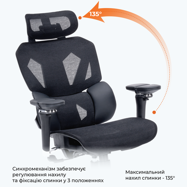 Эргономичное игровое кресло GamePro EDGE GC820MB Black - Фото 10 Эргономичное игровое кресло GamePro EDGE GC820MB Black - изображение 10