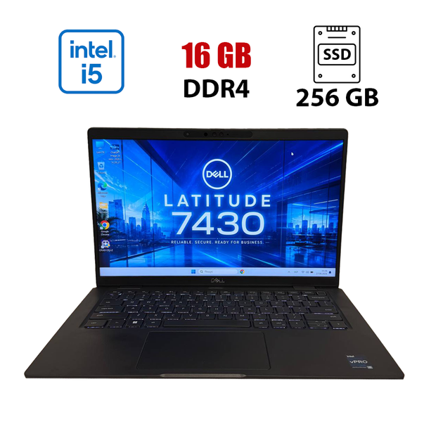 Ноутбук Dell Latitude 7430 / 14" (1920x1080) IPS / Intel Core i5-1245U (10 (12) ядер по 3.3 - 4.4 GHz) / 16 GB DDR4 / 256 GB SSD / Intel Iris Xe Graphics / WebCam б/у - Фото 1 Ноутбук Dell Latitude 7430 / 14" (1920x1080) IPS / Intel Core i5-1245U (10 (12) ядер по 3.3 - 4.4 GHz) / 16 GB DDR4 / 256 GB SSD / Intel Iris Xe Graphics / WebCam б/у - изображение 1