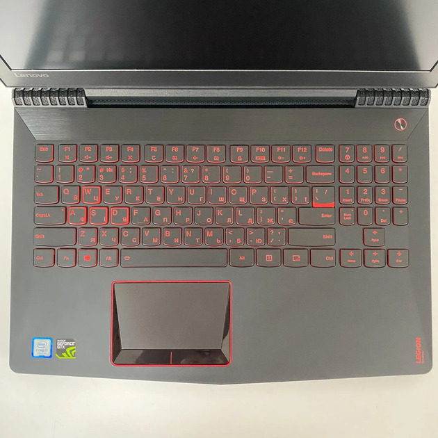 Игровой ноутбук Lenovo Legion Y720-15IKBN / 15.6" (1920x1080) IPS / Intel Core i7-7700HQ (4 (8) ядра по 2.8 - 3.8 GHz) / 16 GB DDR4 / 128 GB SSD + 1000 GB HDD / nVidia Geforce GTX 1050 Ti, 4 GB GDDR5, 128-bit / HDMI / WebCam б/у + Подарок Мышь / USB - изображение 3