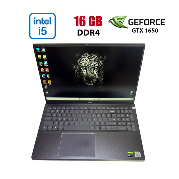 Игровой ультрабук Dell Vostro 7500 / 15.6" (1920x1080) IPS / Intel Core i5-10300H (4 (8) ядра по 2.5 - 4.5 GHz) / 16 GB DDR4 / 256 GB SSD + 256 GB SSD / nVidia GeForce GTX 1650, 4 GB GDDR6, 128-bit / WebCam б/у - Фото 1 Игровой ультрабук Dell Vostro 7500 / 15.6" (1920x1080) IPS / Intel Core i5-10300H (4 (8) ядра по 2.5 - 4.5 GHz) / 16 GB DDR4 / 256 GB SSD + 256 GB SSD / nVidia GeForce GTX 1650, 4 GB GDDR6, 128-bit / WebCam б/у - изображение 1