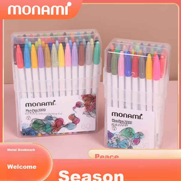 Ручки гелевые Monami New P3000 набор 60 цветов, акварельные - изображение 8