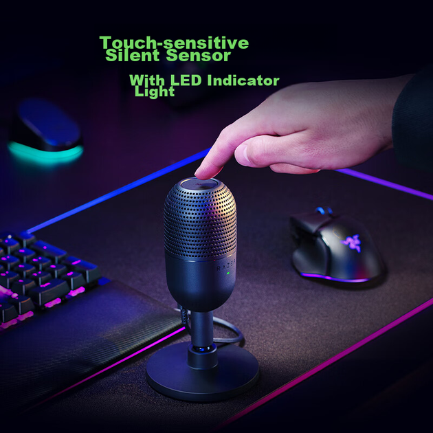 Микрофон Razer Mythic V3 настольный мини, RGB, для стримов, черный - изображение 8