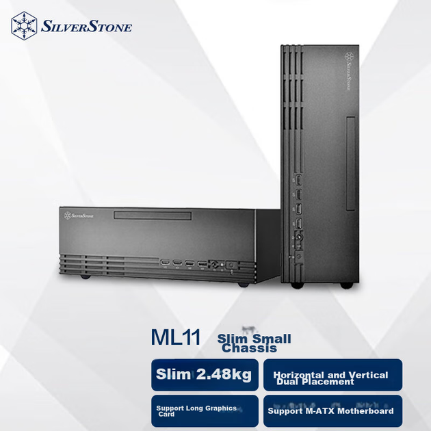 Корпус Silverstone ML11 Slim MATX Tower - Фото 4 Корпус Silverstone ML11 Slim MATX Tower - зображення 4