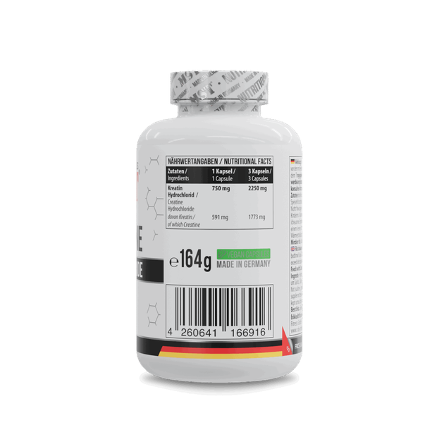 Креатин HCL MST Creatine HCL 750 мг 180 капсул, креатин гидрохлорид - изображение 2