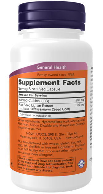 Now foods Indole-3-carbinol, I3C 200 mg, индол-3-карбинол 200 мг 60 капсул - изображение 2