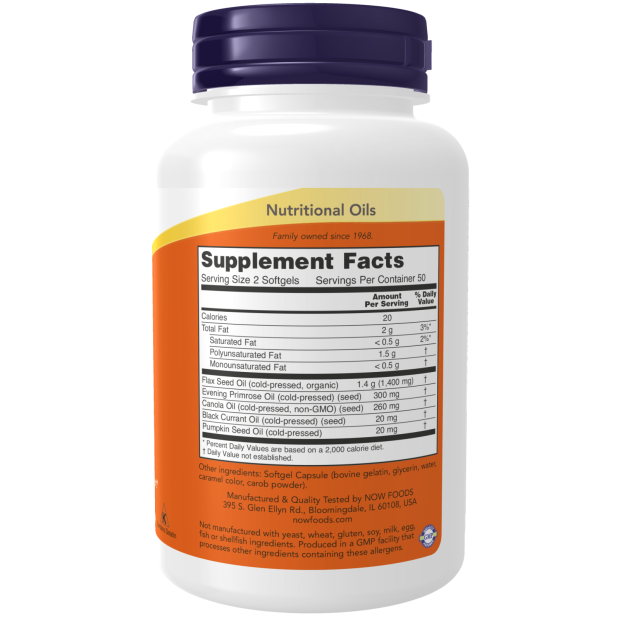 Омега 3-6-9 Now foods omega 3-6-9 1000 мг 100 капсул - изображение 2