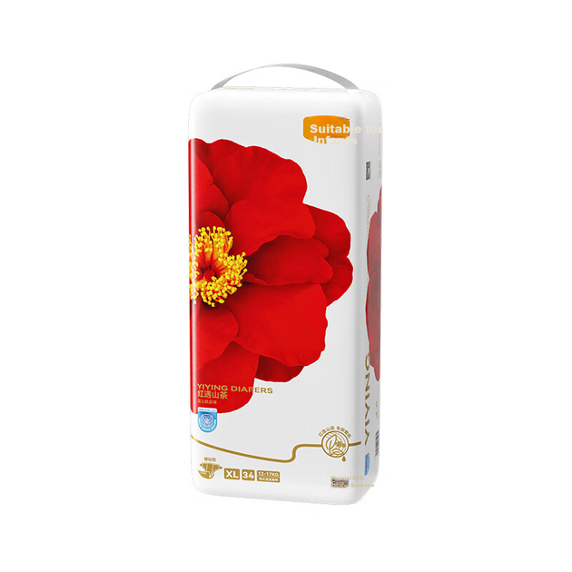 Подгузники Yiying Camellia Baby XL, 34 шт, ультратонкие, дышащие - Фото 4 Подгузники Yiying Camellia Baby XL, 34 шт, ультратонкие, дышащие - изображение 4