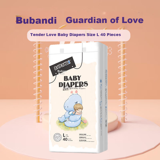 Подгузники Bubandi Qingxinrou L 80шт ультратонкие сухие дышащие - изображение 4
