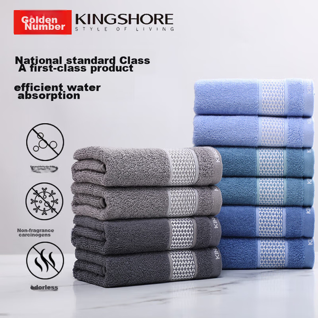 Полотенца KING SHORE из чистого хлопка, класс А, спортивные, 68×33 см, 10 шт - изображение 4