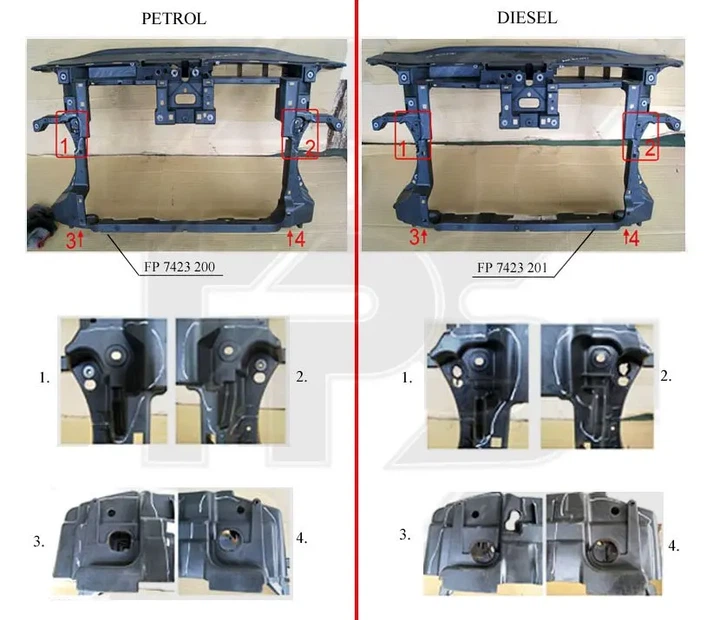 Передня панель радіаторів VOLKSWAGEN PASSAT 11-15 EUR B7 - Фото 2 Передня панель радіаторів VOLKSWAGEN PASSAT 11-15 EUR B7 - зображення 2