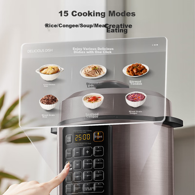 Скороварка электрическая Midea Deep Soup Series 5л сталь без покрытия двойная чаша MY-E5924G для 4-6 персон - изображение 6