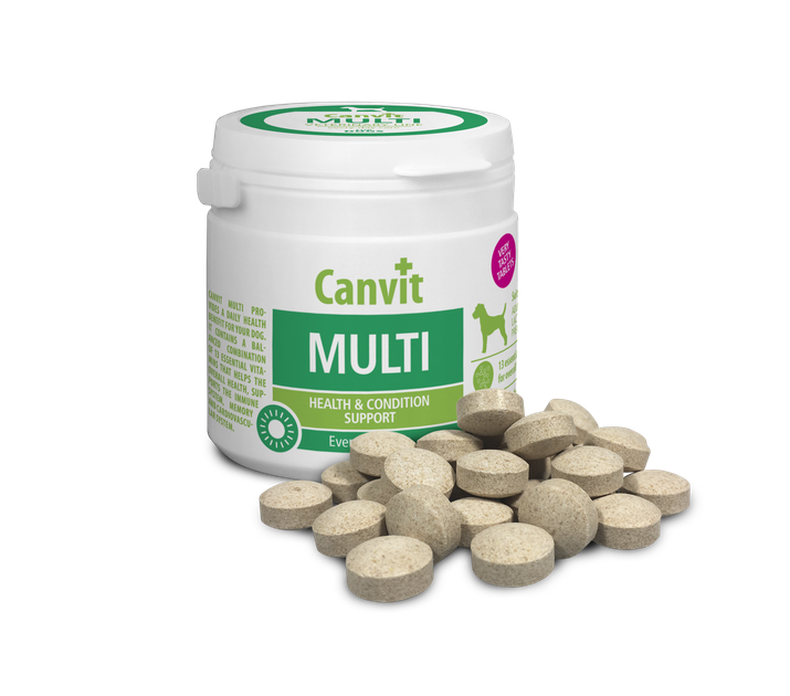 Вітаміни Canvit Multi для дорослих собак, 100 г - Фото 2 Вітаміни Canvit Multi для дорослих собак, 100 г - зображення 2