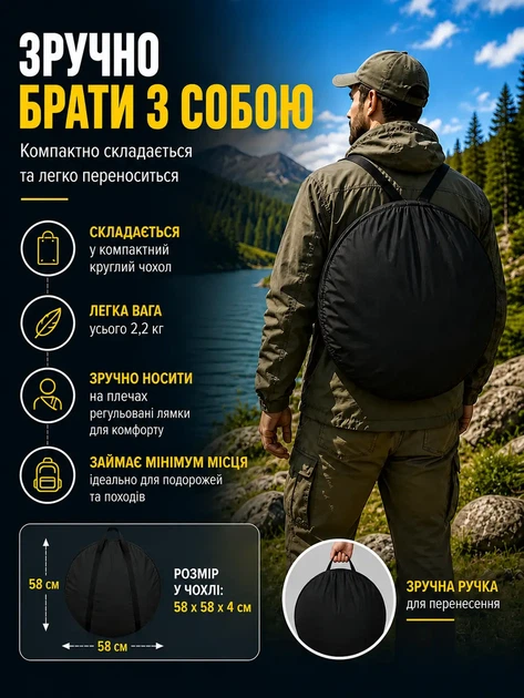 Туристичний намет для душу та туалету 190x120 см Tent AND GZY. Автоматичний кемпінговий намет роздягальня. Намет для літнього душу. - зображення 4
