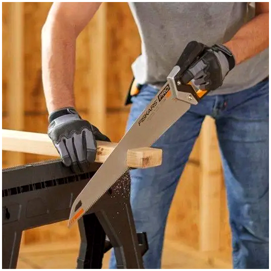 Универсальная ручная пила 55 см 7 TPI для дерева Fiskars закаленная сталь - изображение 6