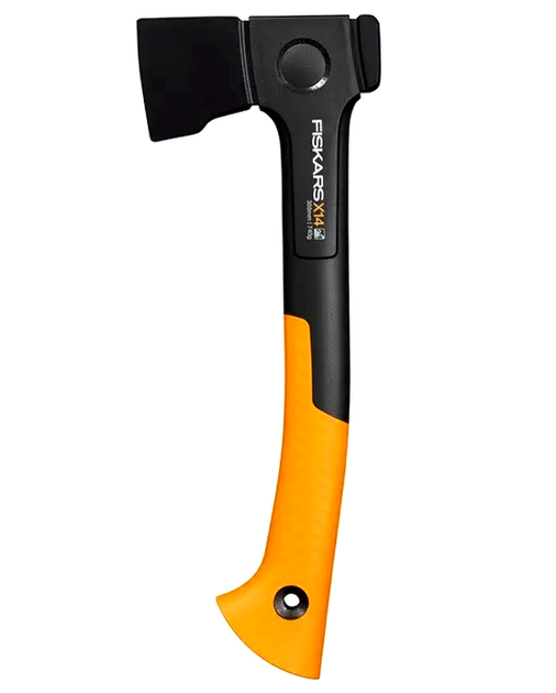 Универсальный топор с чехлом сталь длина 35.5 см для дома черный Fiskars HM-0002 - изображение 2