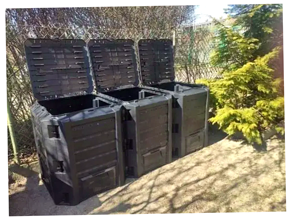 Компостер 1200 л для сада 3 модуля полипропилен черный Prosperplast HM-0175 - изображение 3