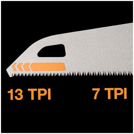 Универсальная ручная пила 55 см 7 TPI для дерева Fiskars закаленная сталь - изображение 5
