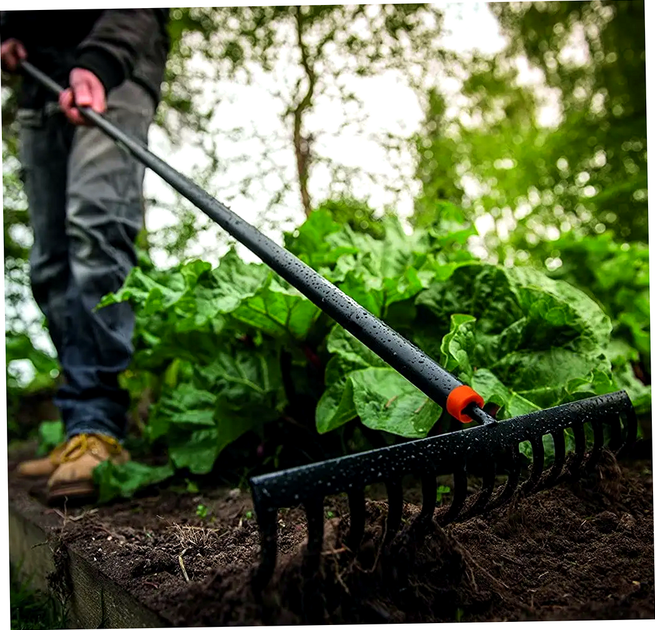 Садовые грабли 14 зубьев металл универсальные для обработки почвы Fiskars HM-0067 - изображение 6