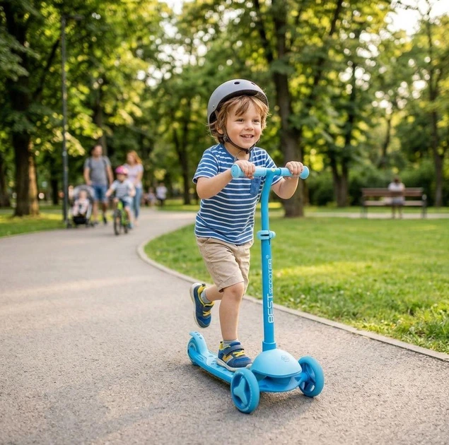 Самокат трёхколёсный Best Scooter M-83511 колёса PU со светом, алюминиевый руль 3 уровня высоты 61–71 см, нагрузка до 50 кг, от 2 лет - Фото 4 Самокат трёхколёсный Best Scooter M-83511 колёса PU со светом, алюминиевый руль 3 уровня высоты 61–71 см, нагрузка до 50 кг, от 2 лет - изображение 4