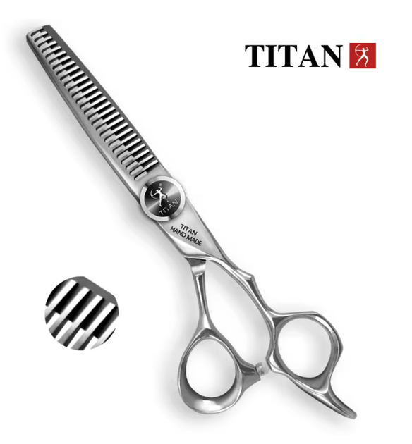 Перукарські філірувальні ножиці TITAN для стрижки волосся 6 дюймів TT630W-H - Фото 1 Перукарські філірувальні ножиці TITAN для стрижки волосся 6 дюймів TT630W-H - зображення 1