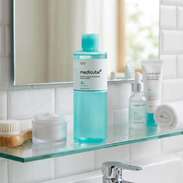 Тонер с азелаиновой кислотой и ниацинамидом MEDICUBE Azelaic Acid Niacinamide Clear Toner 250 мл - зображення 5