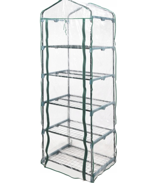 Мини теплица 5 полок 200x69 см для балкона и комнаты ПВХ FK-3025 - изображение 3